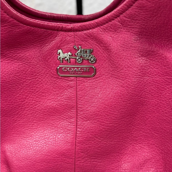 Coach Maggie Madison Fuchsia Soft Leather Shoulder Bag - Picture 3 of 16